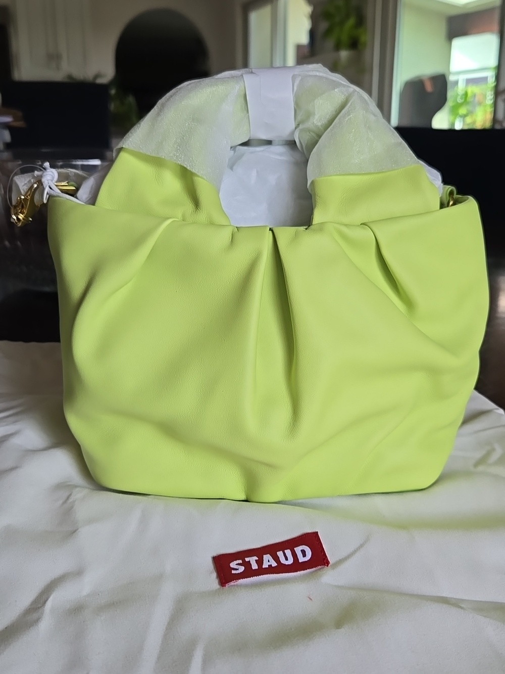 Staud Lera Leather Top Handle Bag